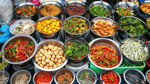 Asian street food wallpaper