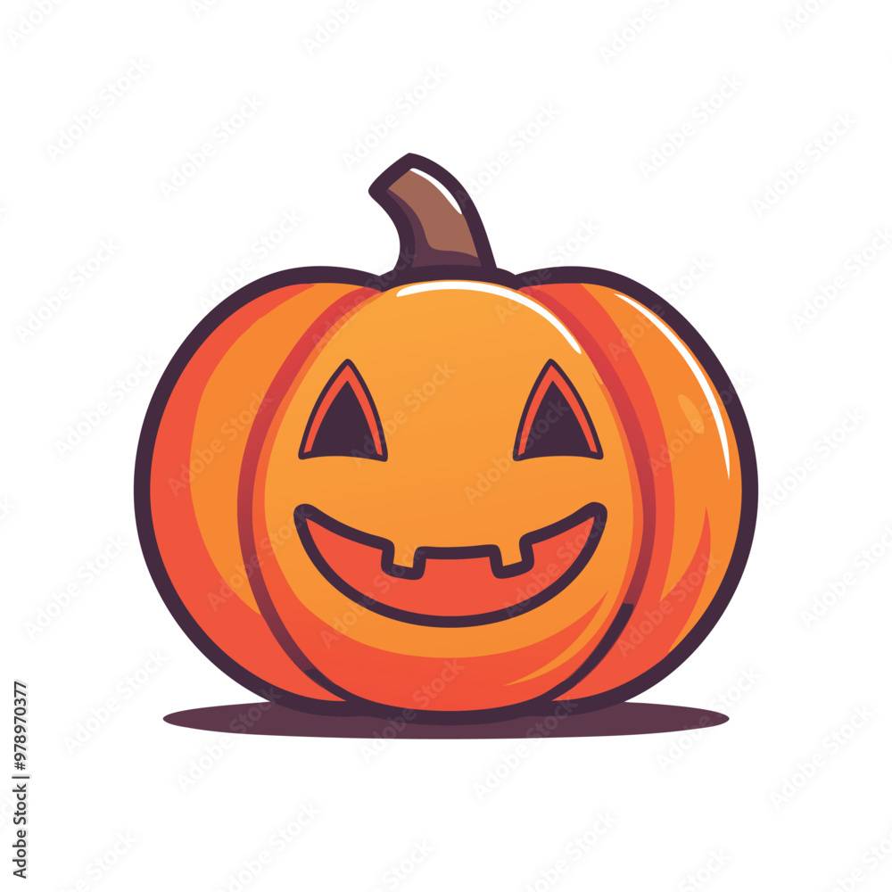 Fototapeta premium Jack-o-lantern Halloween carved pumpkin Halloween Vector Design.