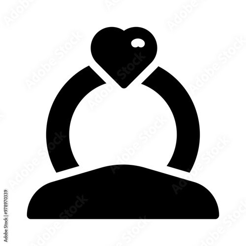 ring bearer pillow glyph icon