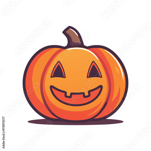 Jack-o-lantern Halloween carved pumpkin Halloween Vector Design.
