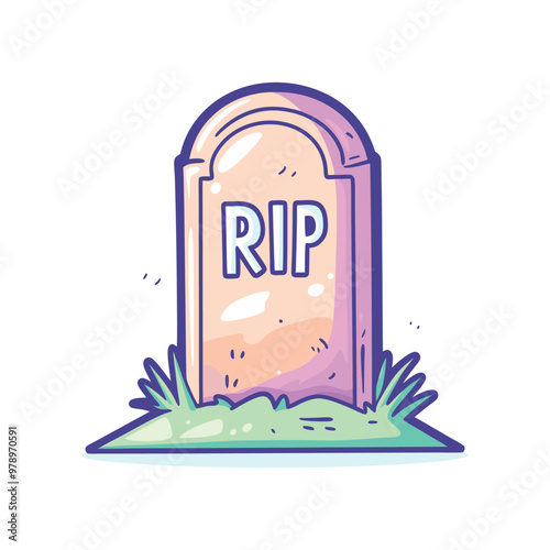 Halloween Grave Stone Vector Design. Halloween Vector Design Element.