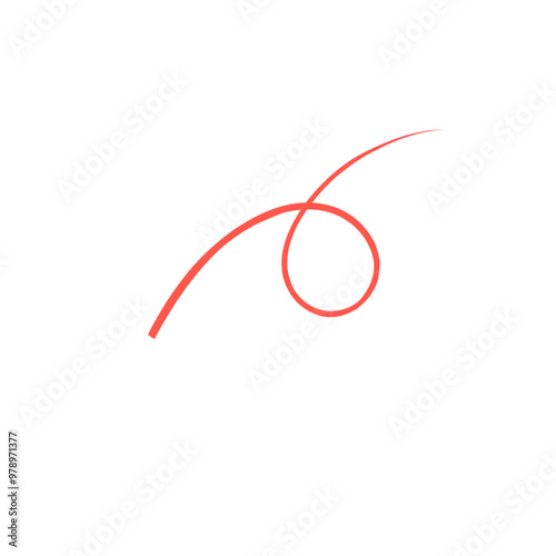 Red Squiggle Brush Scribble Underline