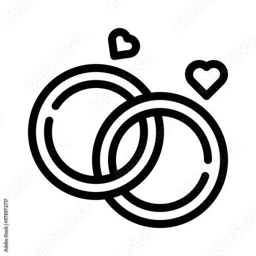 wedding ring line icon