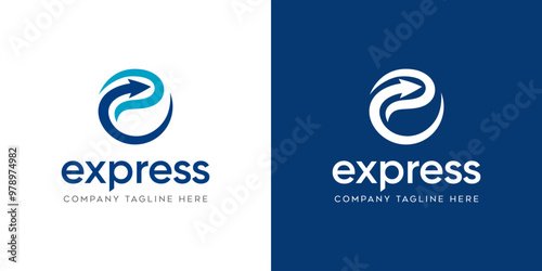 Wallpaper Mural logo express logistic transportation, express fast service logistic concept logo design template Torontodigital.ca