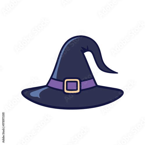 Halloween Witch Hat Vector Design,  Halloween Design Element.