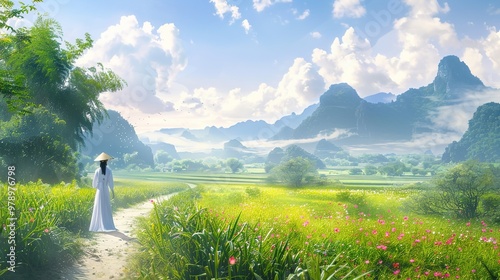 Wallpaper Mural Vietnam ao dai wallpaper Torontodigital.ca