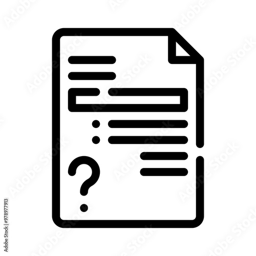 questionnaire line icon