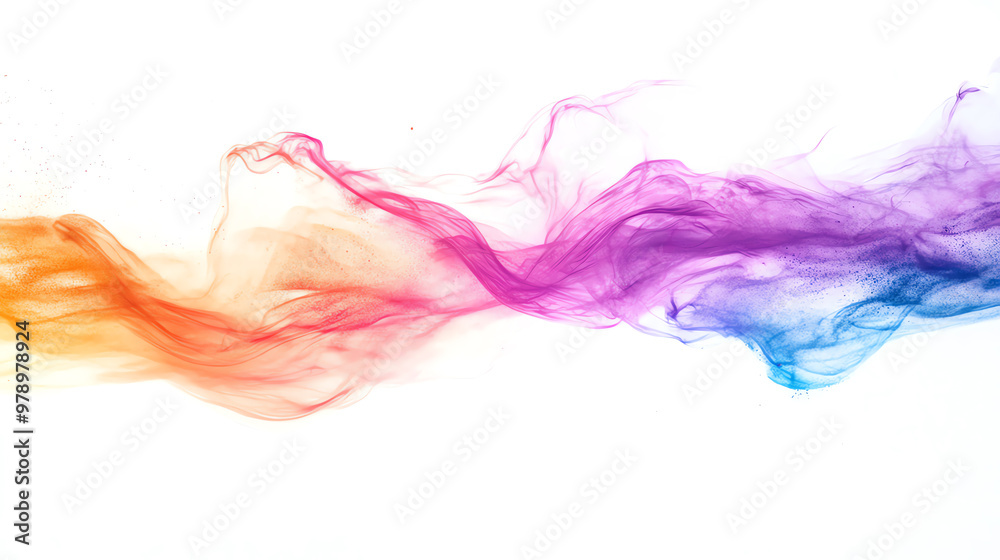 Fototapeta premium Abstract vibrant paint splatter, colorful explosion, dynamic movement, creative energy.