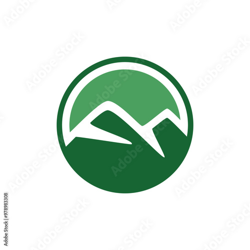 Mountain logo, Peak logo design vector template