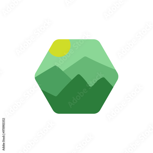 Mountain logo, Peak logo design vector template