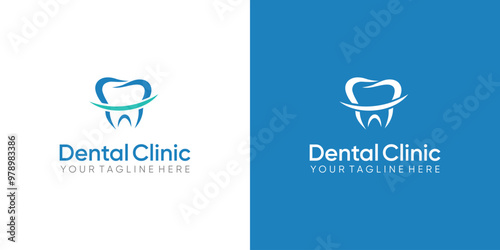 dental clinic logo template, Logo for dental health, dentist and dental care