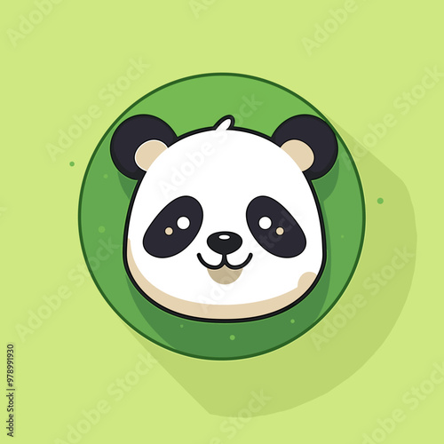 Panda hand-drawn kids comic illustration. Cute vector doodle style cartoon illustration.