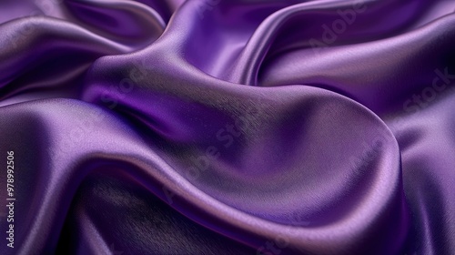 Purple Satin Fabric Draped Background