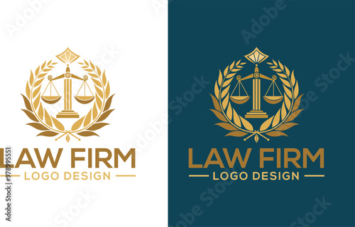 Law Firm logo design. Attorney , Law Lawyer , court, judicial and justice logo design.