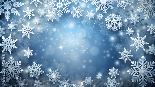 Snowflakes falling on a background, snow, winter, cold, icy, weather,flakes, frozen, crystals, season, chill, holiday