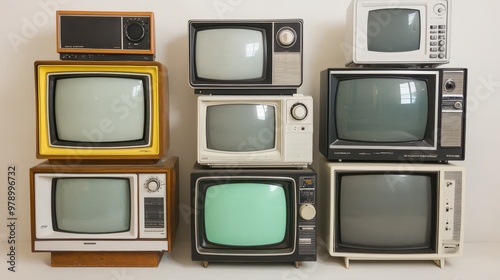 Vintage Televisions Retro TV Set Collection Old TVs Antique TV Retro Electronics Televisions TV Vintage Antique Retro Electronics Technolog