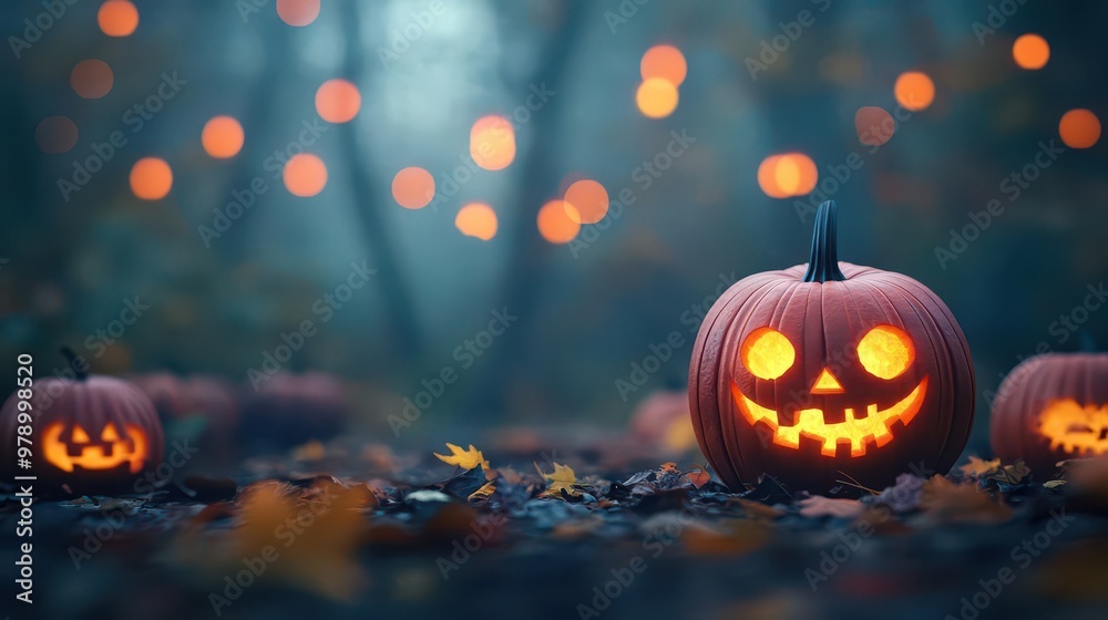 A Halloween tradition of carving pumpkins, but each jackolantern is enchanted to come alive with magical faces A Halloween tradition of carving pumpkins, but each jackolantern is enchanted to come alive with magical faces