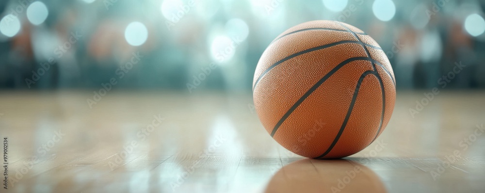 basketball on the court with a blurred background, perfect for sports themes and athletic promotions. basketball on the court with a blurred background, perfect for sports themes and athletic promotions.