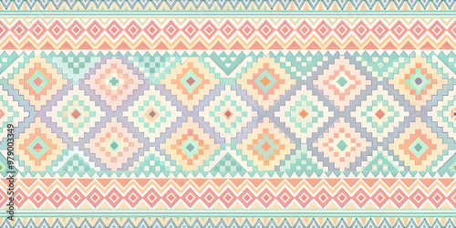 Soft pastel Aztec pattern for children's room decor, Aztec, pattern, soft, pastel, children's room, decor, kid's, colorful