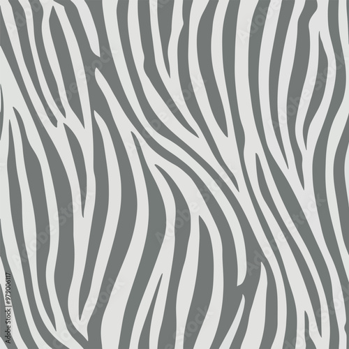 Seamless zebra stripe pattern in monochrome black and white design