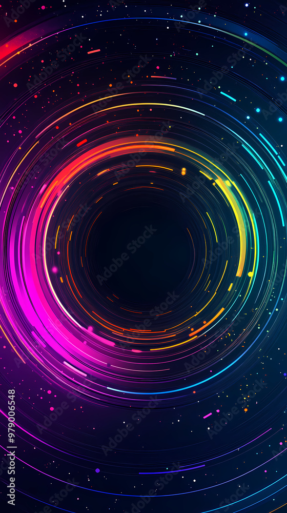 Obraz premium Rotating light energy vortex