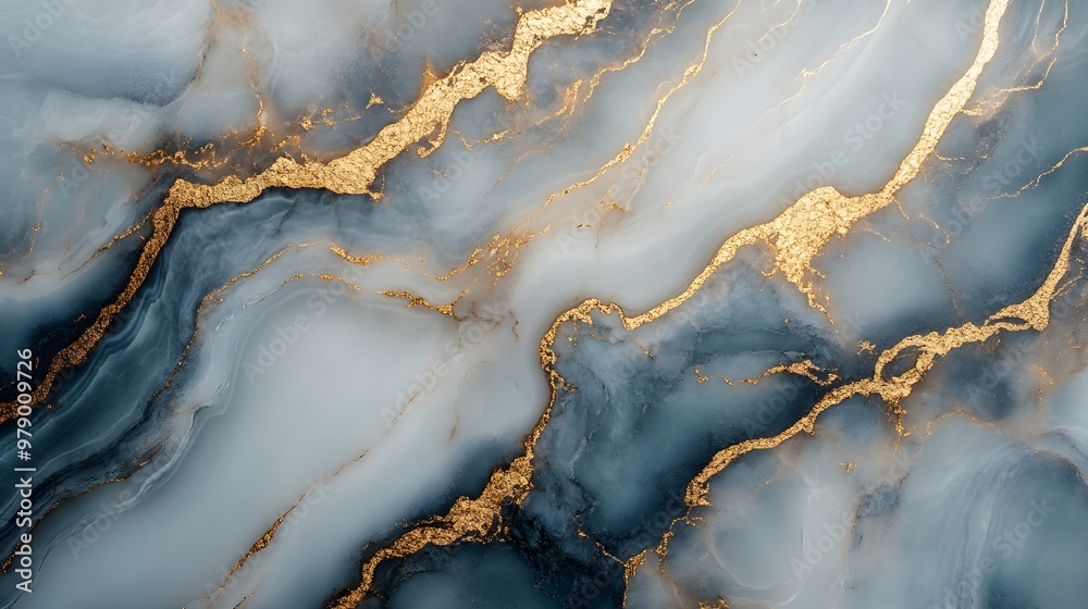 High-end marble slab with elegant gold accents and intricate patterns High-end marble slab with elegant gold accents and intricate patterns