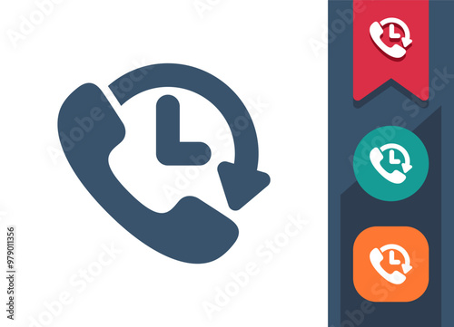 Phone Icon. Telephone, Handset, Call Center, Customer Service, Around The Clock