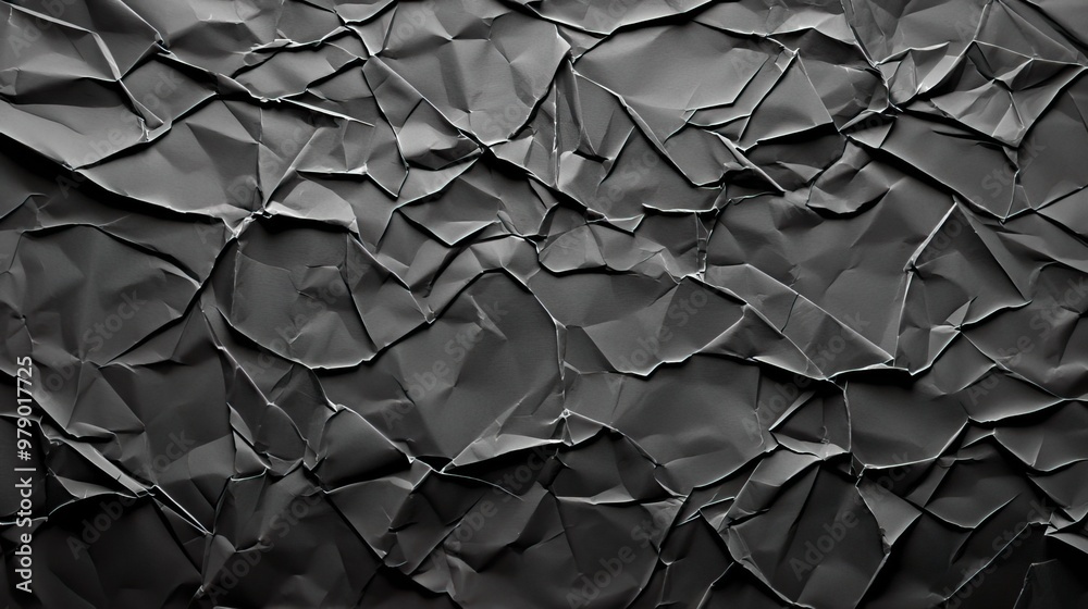 Abstract pattern of crumpled black and yellow paper. Abstract pattern of crumpled black and yellow paper.
