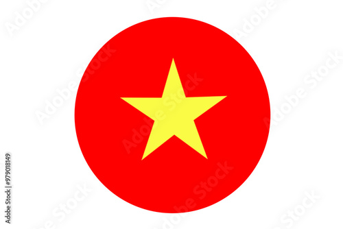 Vietnam flag button  