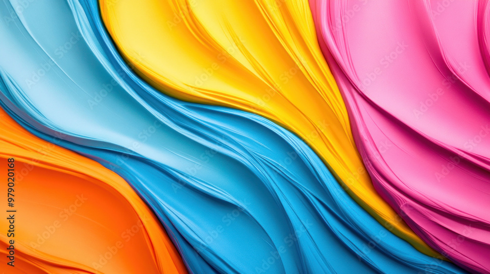 Vibrant Abstract Paint Strokes in Colorful Swirls Vibrant Abstract Paint Strokes in Colorful Swirls