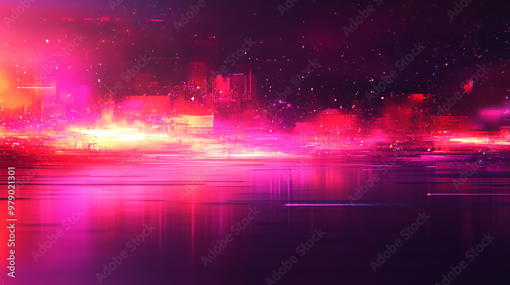 A vibrant abstract landscape featuring vivid pink hues, glowing lights, and a dreamy atmosphere ideal for creative projects. A vibrant abstract landscape featuring vivid pink hues, glowing lights, and a dreamy atmosphere ideal for creative projects.