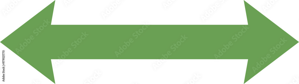 Green double-headed arrow symbolizing bidirectional movement or decisions. Green double-headed arrow symbolizing bidirectional movement or decisions.