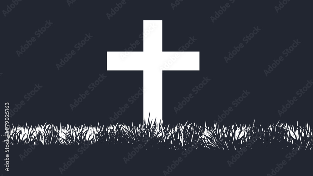 Obraz premium Vector minimalistic illustration of the Holy Cross an important holy symbol to represent the Son of God Jesus Christ