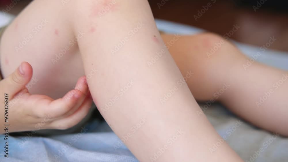 Child scratch body has sensitive itchy skin. Bodily rash. Kid allergy closeup. Little baby scratches eruption. Irritation, hive. Pruritus. Mosquito insect bite. Red from sunburn, Seborrheic Dermatitis Child scratch body has sensitive itchy skin. Bodily rash. Kid allergy closeup. Little baby scratches eruption. Irritation, hive. Pruritus. Mosquito insect bite. Red from sunburn, Seborrheic Dermatitis