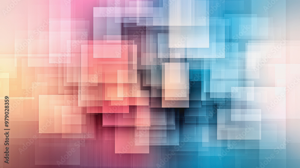 Pastel geometric design, blocks, overlapping, soft pink, blue, cream tones, abstract pattern Pastel geometric design, blocks, overlapping, soft pink, blue, cream tones, abstract pattern