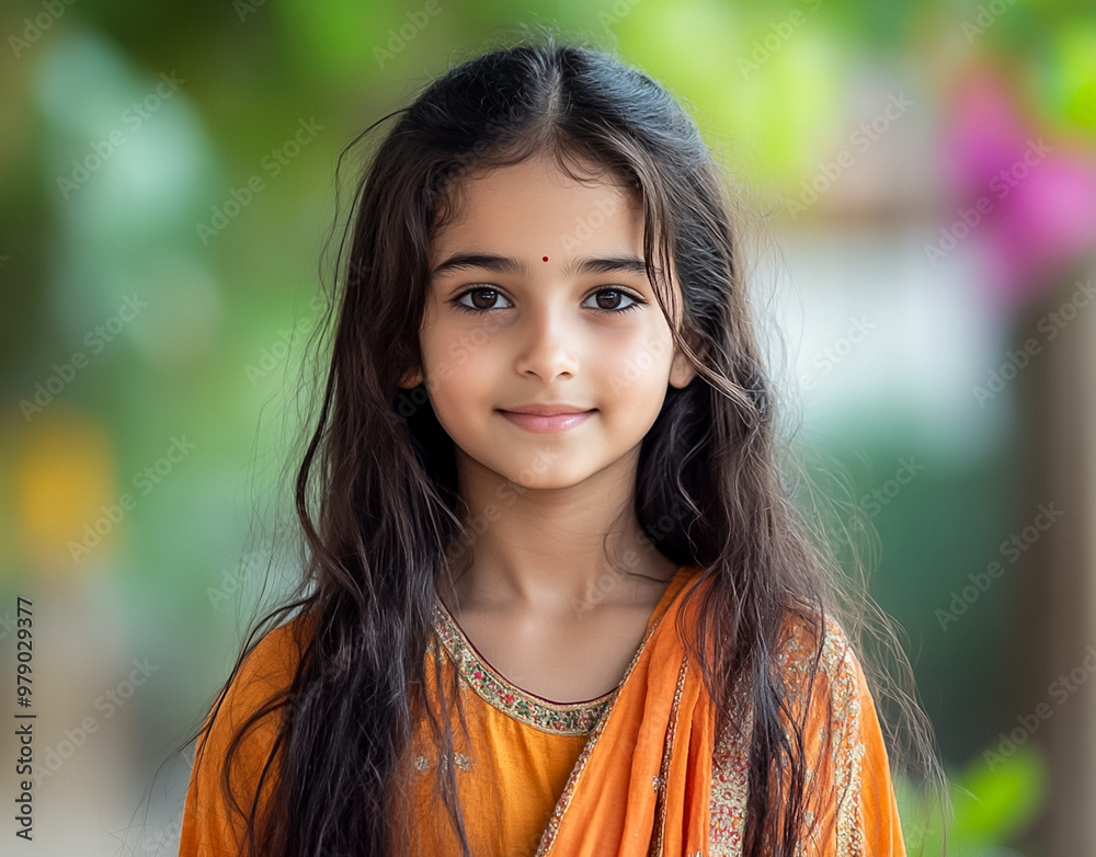 Portrait of young Indian girl. Portrait of young Indian girl.