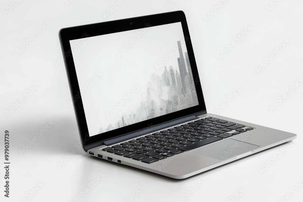 Laptop Mockup on Isolated white background created with Generative AI