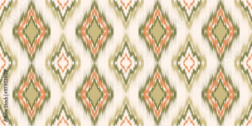 Ethnic ikat seamless pattern.beautiful pattern. folk embroidery,bohemian style,aztec geometric art ornament print.ethnic abstract art.Seamless fabric.design for fabric, carpet, wallpaper, clothing.