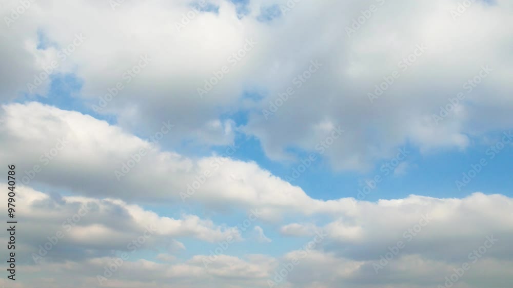 Natural sky blue sky and white clouds 4K real-time time-laps Natural sky blue sky and white clouds 4K real-time time-laps