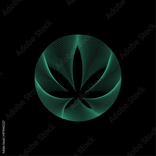 cannabis illustration logo