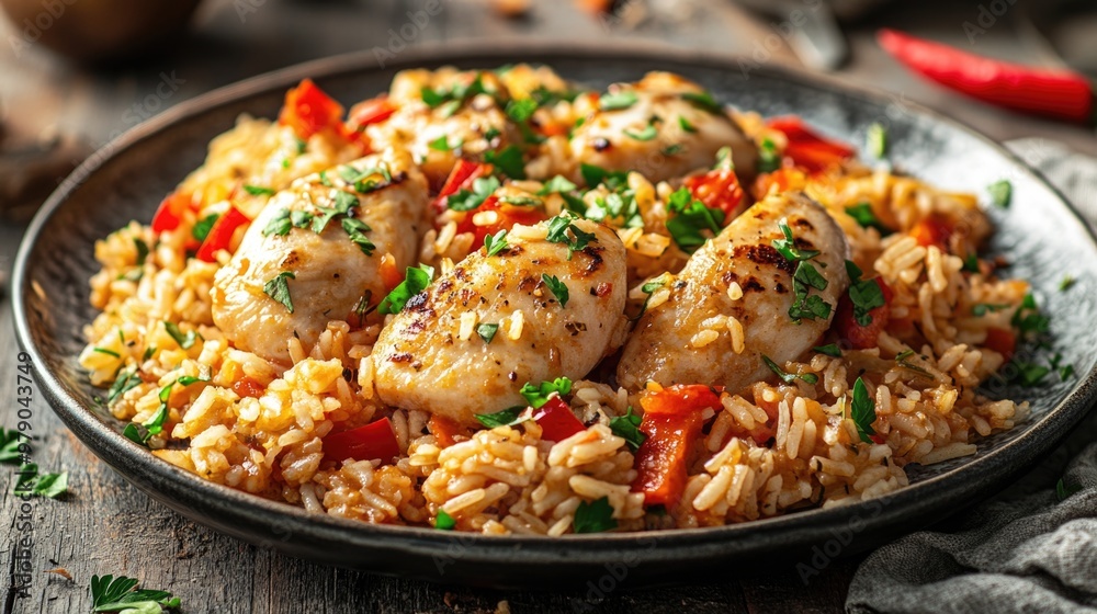 Chicken and vegetable dish Chicken and vegetable dish