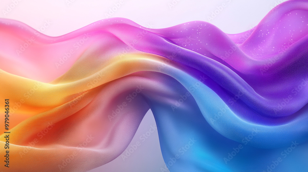 A vibrant fabric wave showcasing a beautiful blend of colors, perfect for backgrounds and artistic designs. A vibrant fabric wave showcasing a beautiful blend of colors, perfect for backgrounds and artistic designs.