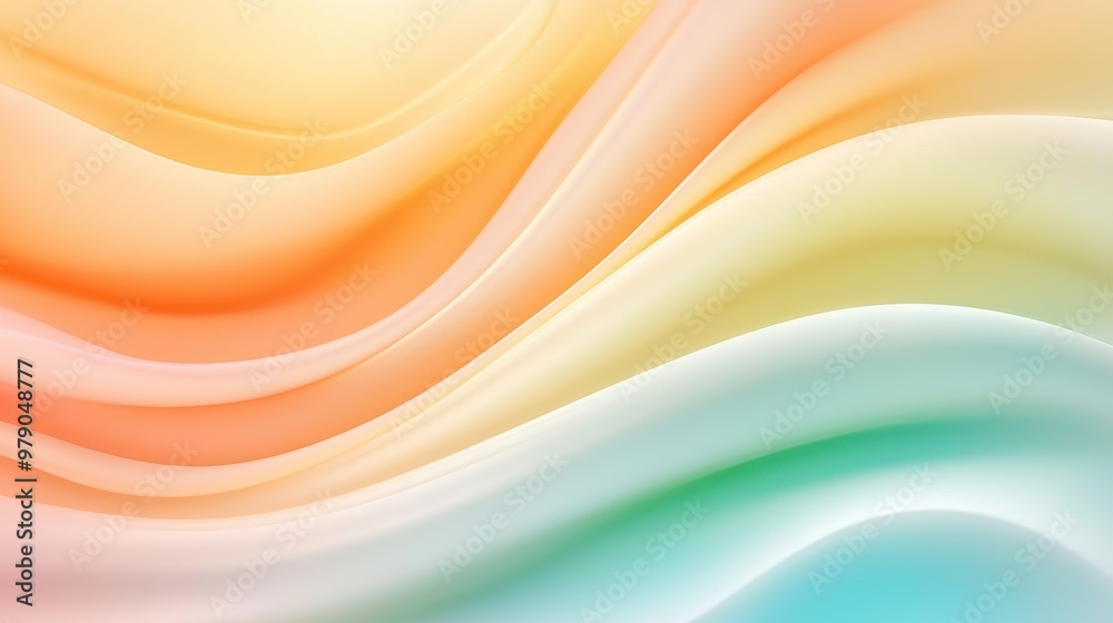 Obraz premium Abstract Colorful Wavy Background with Gradient and Smooth Lines