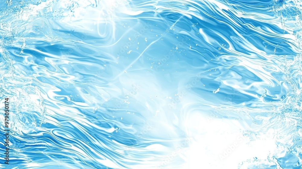 Abstract Blue Water Texture Liquid Background Splashing Waves Aqua Swirls Smooth Surf Abstract Blue Water Texture Liquid Background Splashing Waves Aqua Swirls Smooth Surf
