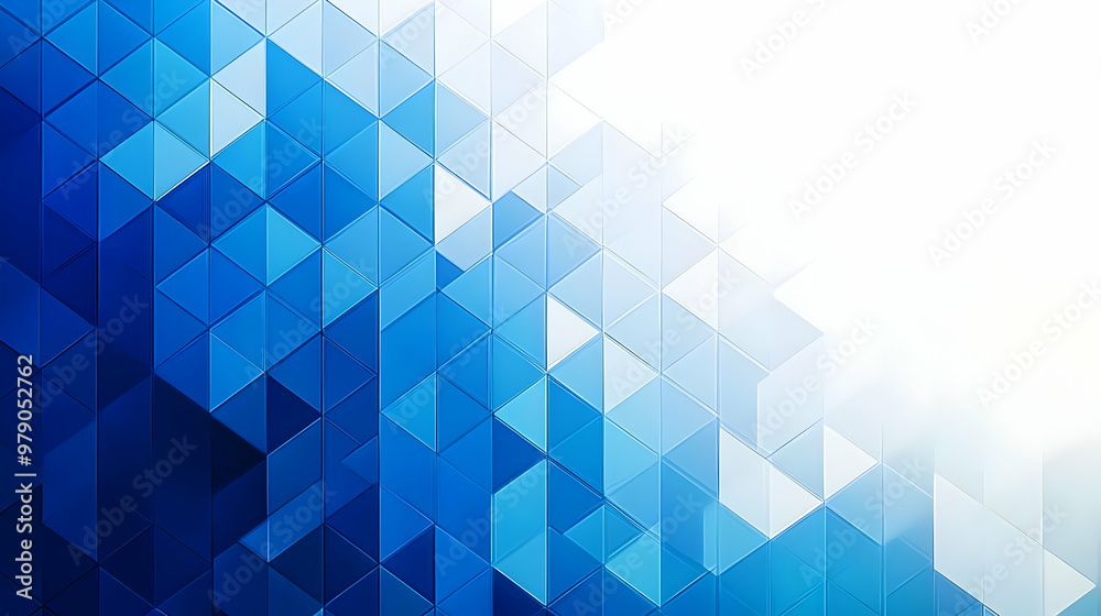 Abstract Blue and White Geometric Pattern with Triangles Creating a Diagonal Gradient Effect in a Modern Minimalist Design Abstract Blue and White Geometric Pattern with Triangles Creating a Diagonal Gradient Effect in a Modern Minimalist Design