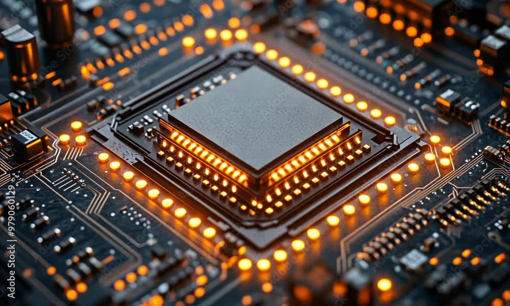 Close-up of a Computer Chip Close-up of a Computer Chip