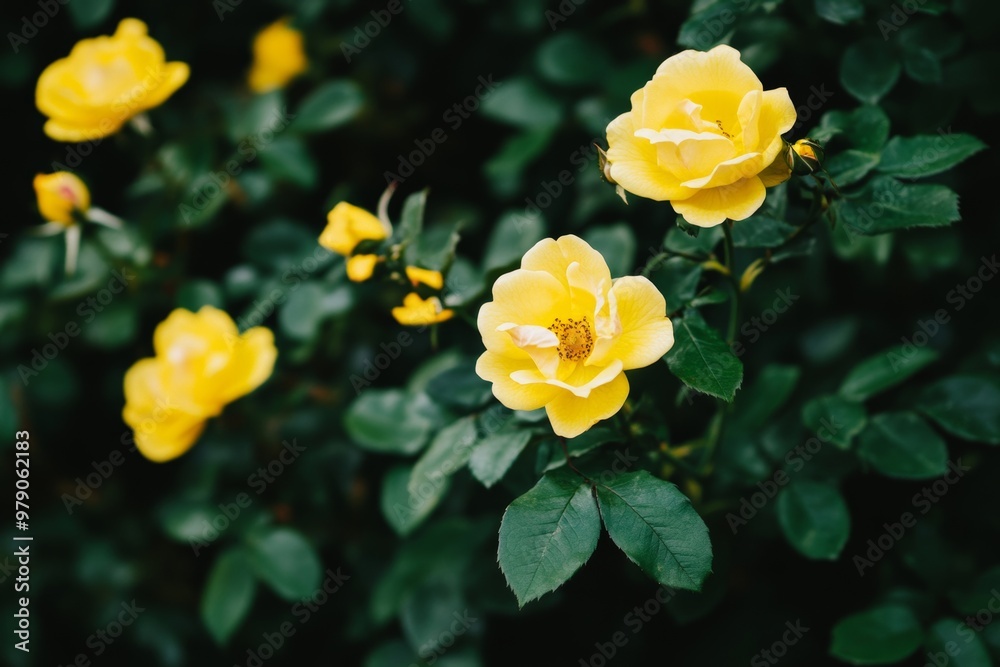 An orange banksia rose blooms on a country property with a golden canola field in the background