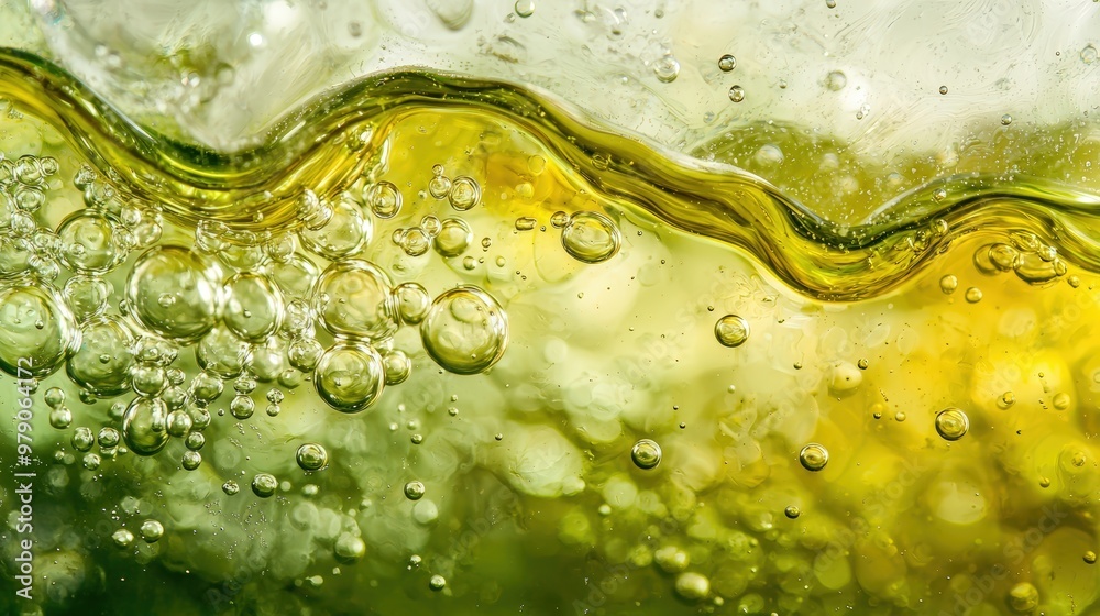 Abstract liquid with bubbles