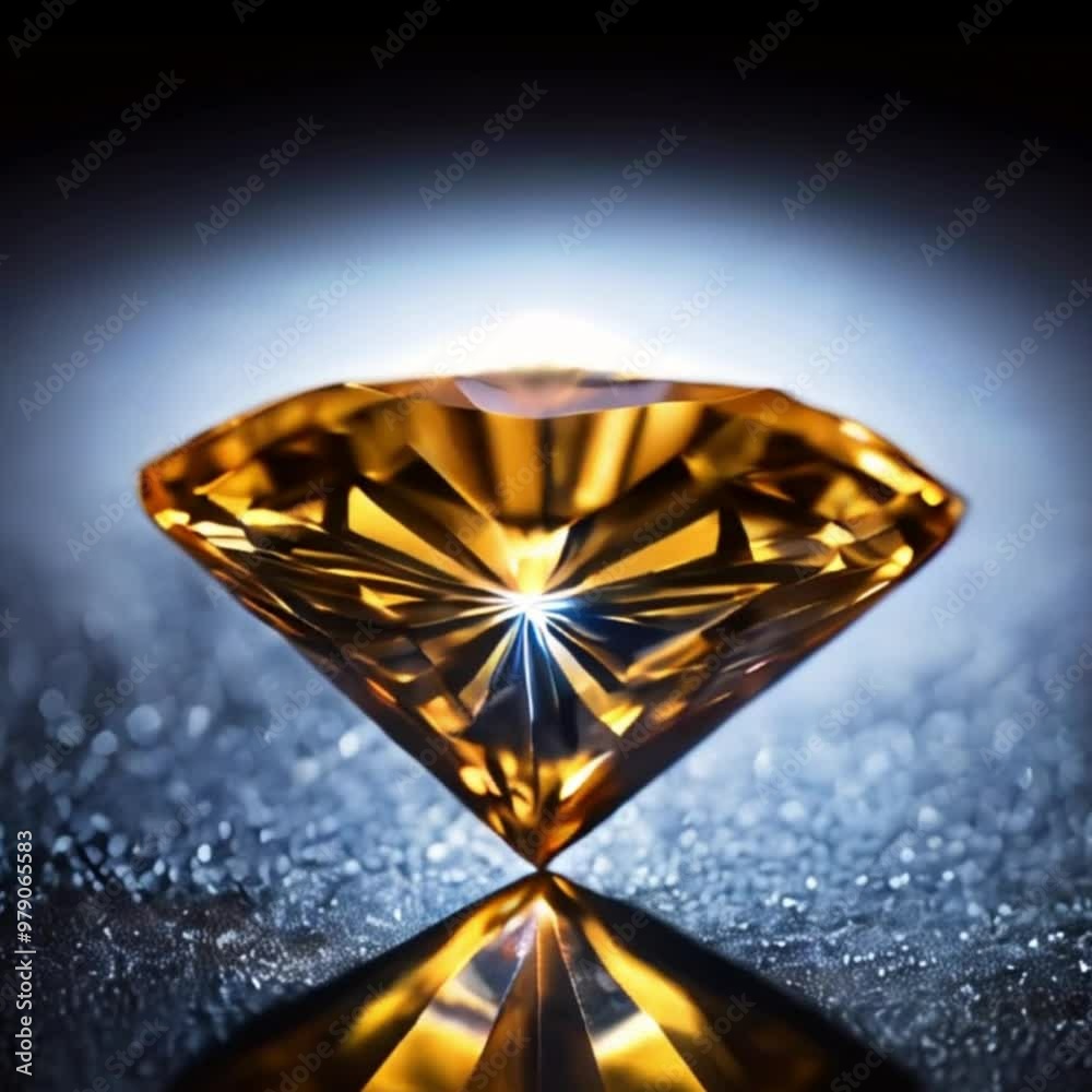 Big sparkling diamond rotating on black glossy background. spinning diamond isolated on black background Big sparkling diamond rotating on black glossy background. spinning diamond isolated on black background