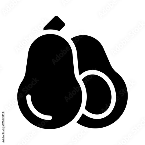 avocado glyph icon